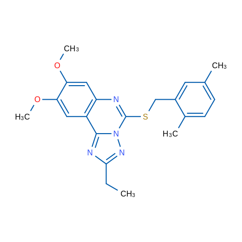 5-{[(2,5-dimethylphenyl)methyl]sulfanyl}-2-ethyl-8,9-dimethoxy-[1,2,4]triazolo[1,5-c]quinazoline 1g