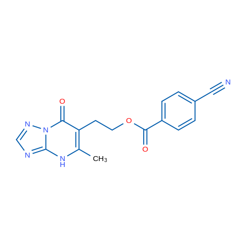 2-{5-methyl-7-oxo-4H,7H-[1,2,4]triazolo[1,5-a]pyrimidin-6-yl}ethyl 4-cyanobenzoate 10mg
