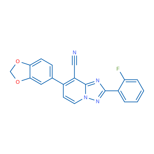 7-(2H-1,3-Benzodioxol-5-yl)-2-(2-fluorophenyl)-[1,2,4]triazolo[1,5-a]pyridine-8-carbonitrile 1g