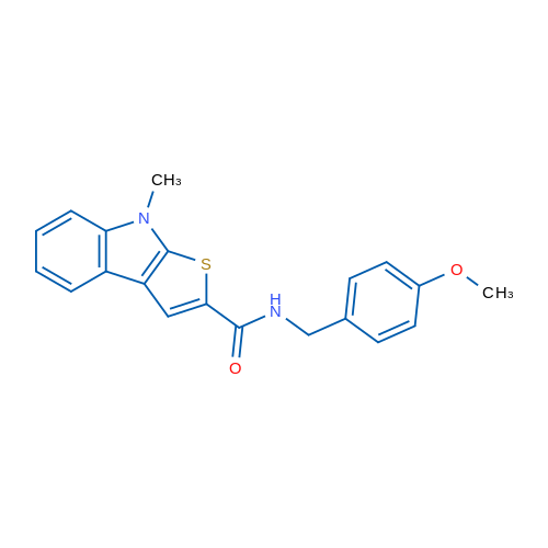 N-[(4-Methoxyphenyl)methyl]-8-methyl-8H-thieno[2,3-b]indole-2-carboxamide 1g