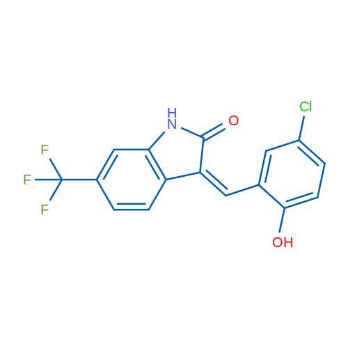 3-[(5-Chloro-2-hydroxyphenyl)methylidene]-6-(trifluoromethyl)-2,3-dihydro-1H-indol-2-one 1g