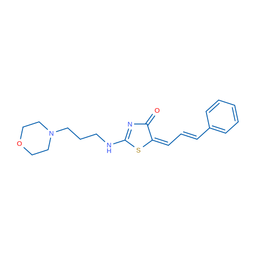(5E)-2-{[3-(morpholin-4-yl)propyl]amino}-5-[(2E)-3-phenylprop-2-en-1-ylidene]-4,5-dihydro-1,3-thiazol-4-one 1g