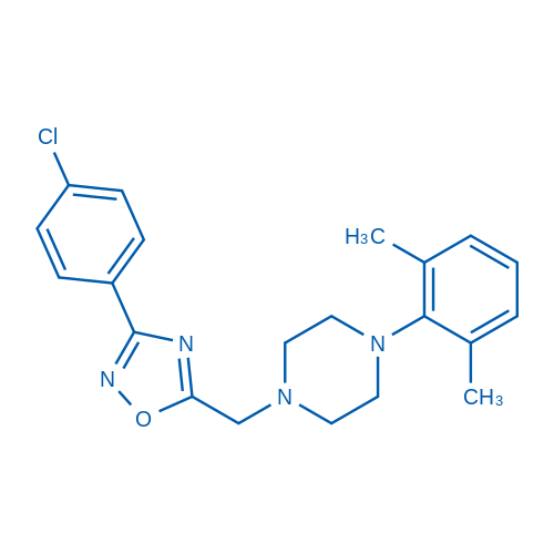 1-{[3-(4-chlorophenyl)-1,2,4-oxadiazol-5-yl]methyl}-4-(2,6-dimethylphenyl)piperazine 50mg