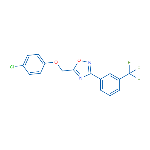 5-[(4-Chlorophenoxy)methyl]-3-[3-(trifluoromethyl)phenyl]-1,2,4-oxadiazole 1g