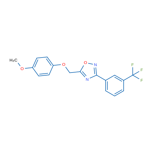 5-[(4-Methoxyphenoxy)methyl]-3-[3-(trifluoromethyl)phenyl]-1,2,4-oxadiazole 1g