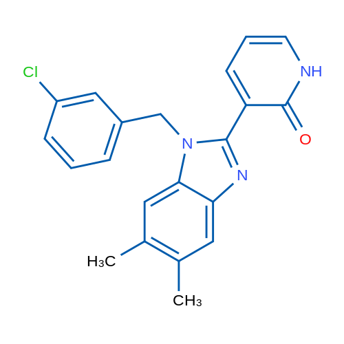 3-{1-[(3-chlorophenyl)methyl]-5,6-dimethyl-1H-1,3-benzodiazol-2-yl}-1,2-dihydropyridin-2-one 1g