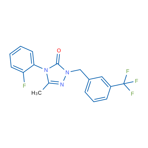 4-(2-Fluorophenyl)-3-methyl-1-{[3-(trifluoromethyl)phenyl]methyl}-4,5-dihydro-1H-1,2,4-triazol-5-one 1g