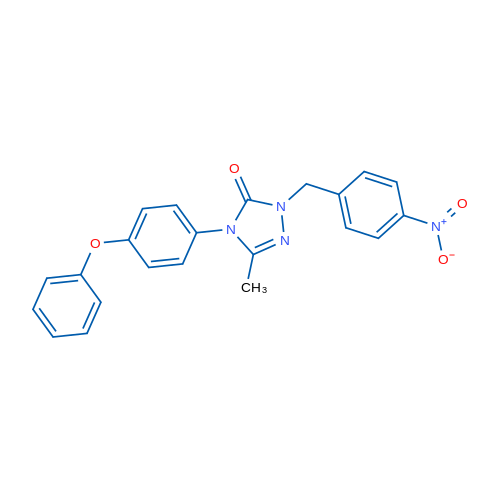 3-Methyl-1-[(4-nitrophenyl)methyl]-4-(4-phenoxyphenyl)-4,5-dihydro-1H-1,2,4-triazol-5-one 1g