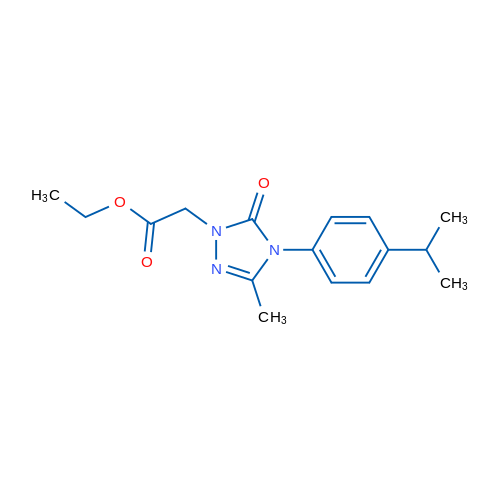 Ethyl 2-{3-methyl-5-oxo-4-[4-(propan-2-yl)phenyl]-4,5-dihydro-1H-1,2,4-triazol-1-yl}acetate 1g