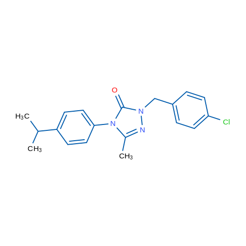 1-[(4-Chlorophenyl)methyl]-3-methyl-4-[4-(propan-2-yl)phenyl]-4,5-dihydro-1H-1,2,4-triazol-5-one 1g