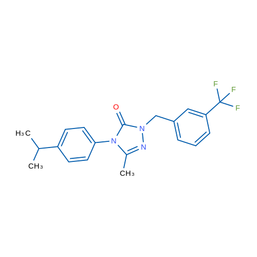 3-Methyl-4-[4-(propan-2-yl)phenyl]-1-{[3-(trifluoromethyl)phenyl]methyl}-4,5-dihydro-1H-1,2,4-triazol-5-one 1g