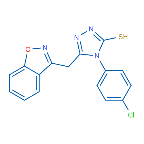 5-[(1,2-Benzoxazol-3-yl)methyl]-4-(4-chlorophenyl)-4H-1,2,4-triazole-3-thiol 1g