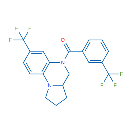 7-(Trifluoromethyl)-5-[3-(trifluoromethyl)benzoyl]-1H,2H,3H,3aH,4H,5H-pyrrolo[1,2-a]quinoxaline 1g