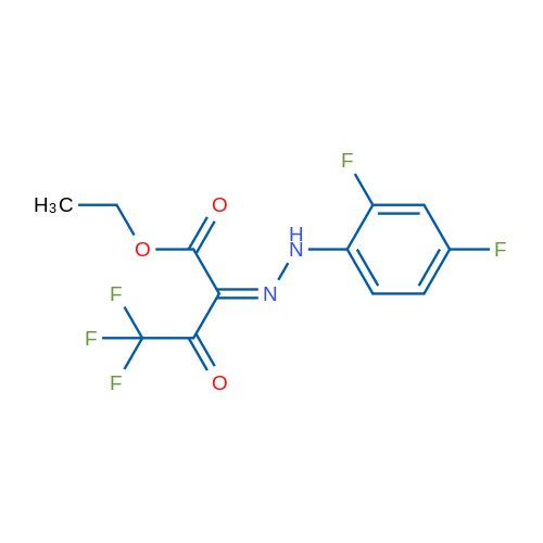 Ethyl (2Z)-2-[2-(2,4-difluorophenyl)hydrazin-1-ylidene]-4,4,4-trifluoro-3-oxobutanoate 1g
