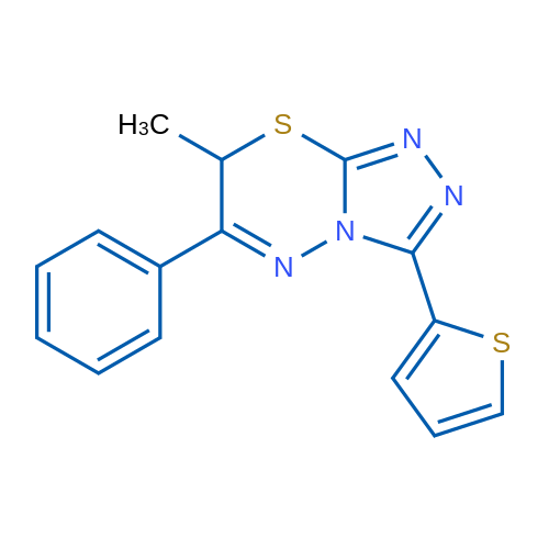 7-Methyl-6-phenyl-3-(thiophen-2-yl)-7H-[1,2,4]triazolo[3,4-b][1,3,4]thiadiazine 1g