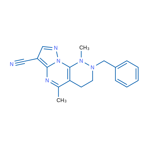 12-Benzyl-8,13-dimethyl-2,3,7,12,13-pentaazatricyclo[7.4.0.0^{2,6}]trideca-1(9),3,5,7-tetraene-5-carbonitrile 1g