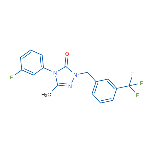 4-(3-Fluorophenyl)-3-methyl-1-{[3-(trifluoromethyl)phenyl]methyl}-4,5-dihydro-1H-1,2,4-triazol-5-one 1g