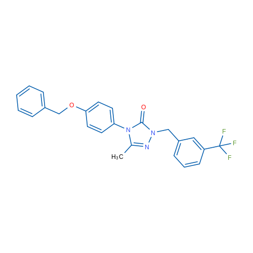4-[4-(Benzyloxy)phenyl]-3-methyl-1-{[3-(trifluoromethyl)phenyl]methyl}-4,5-dihydro-1H-1,2,4-triazol-5-one 1g