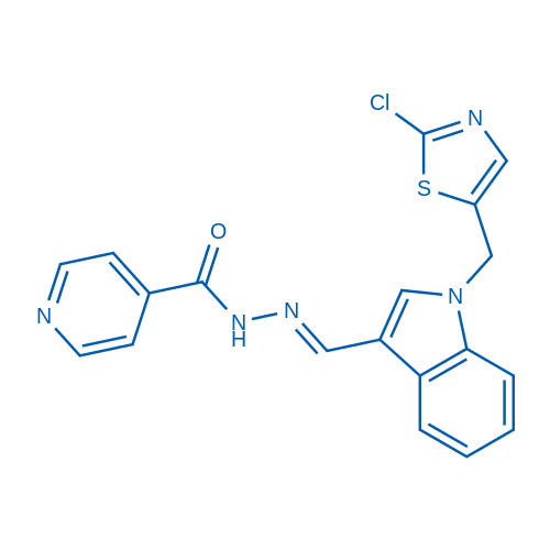 N'-[(1E)-{1-[(2-chloro-1,3-thiazol-5-yl)methyl]-1H-indol-3-yl}methylidene]pyridine-4-carbohydrazide 1g