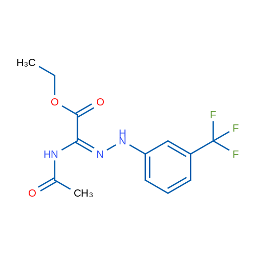 Ethyl (2E)-2-acetamido-2-{2-[3-(trifluoromethyl)phenyl]hydrazin-1-ylidene}acetate 1g