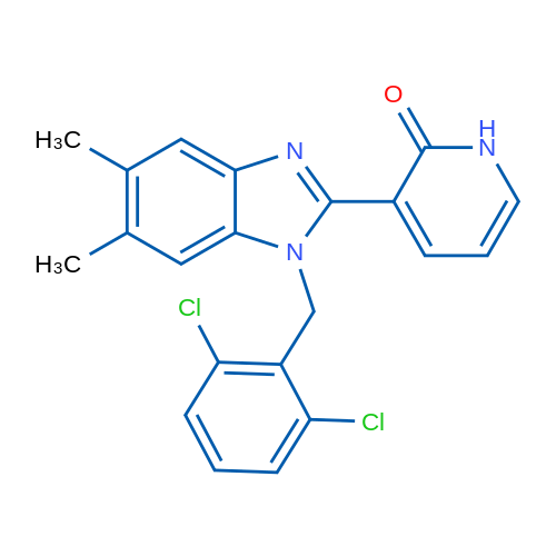 3-{1-[(2,6-dichlorophenyl)methyl]-5,6-dimethyl-1H-1,3-benzodiazol-2-yl}-1,2-dihydropyridin-2-one 1g