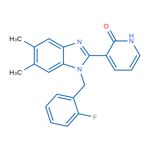 3-{1-[(2-fluorophenyl)methyl]-5,6-dimethyl-1H-1,3-benzodiazol-2-yl}-1,2-dihydropyridin-2-one 1g