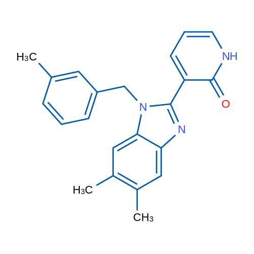 3-{5,6-dimethyl-1-[(3-methylphenyl)methyl]-1H-1,3-benzodiazol-2-yl}-1,2-dihydropyridin-2-one 1g