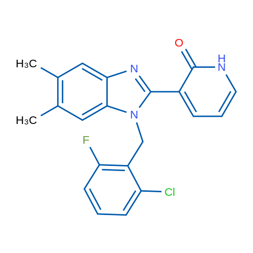 3-{1-[(2-chloro-6-fluorophenyl)methyl]-5,6-dimethyl-1H-1,3-benzodiazol-2-yl}-1,2-dihydropyridin-2-one 1g