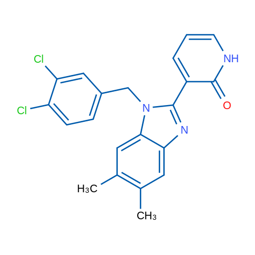 3-{1-[(3,4-dichlorophenyl)methyl]-5,6-dimethyl-1H-1,3-benzodiazol-2-yl}-1,2-dihydropyridin-2-one 1g