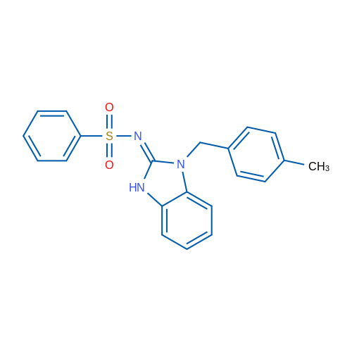 N-[(2E)-1-[(4-Methylphenyl)methyl]-2,3-dihydro-1H-1,3-benzodiazol-2-ylidene]benzenesulfonamide 1g