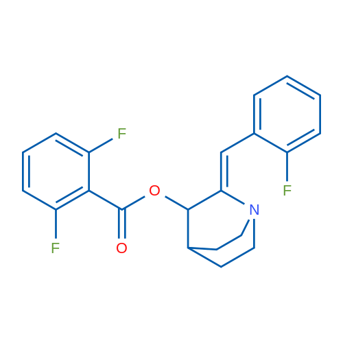 (2Z)-2-[(2-Fluorophenyl)methylidene]-1-azabicyclo[2.2.2]octan-3-yl 2,6-difluorobenzoate 1g