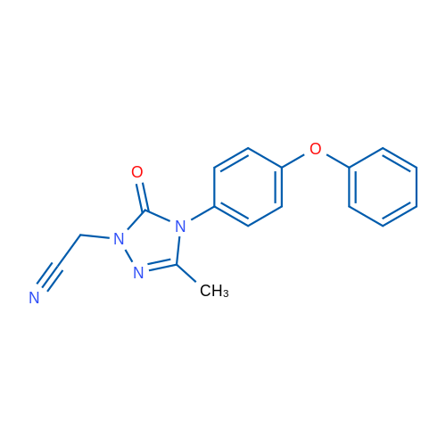 2-[3-Methyl-5-oxo-4-(4-phenoxyphenyl)-4,5-dihydro-1H-1,2,4-triazol-1-yl]acetonitrile 1g