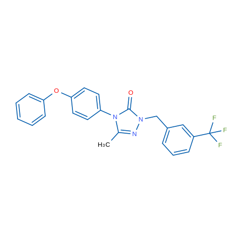 3-Methyl-4-(4-phenoxyphenyl)-1-{[3-(trifluoromethyl)phenyl]methyl}-4,5-dihydro-1H-1,2,4-triazol-5-one 1g