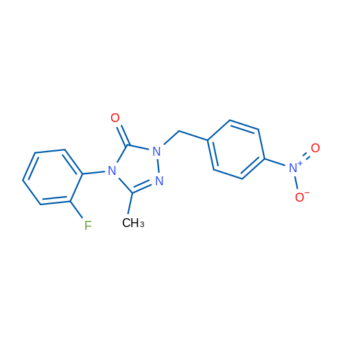 4-(2-Fluorophenyl)-3-methyl-1-[(4-nitrophenyl)methyl]-4,5-dihydro-1H-1,2,4-triazol-5-one 1g