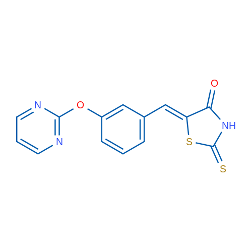 (5Z)-5-{[3-(pyrimidin-2-yloxy)phenyl]methylidene}-2-sulfanylidene-1,3-thiazolidin-4-one 1g