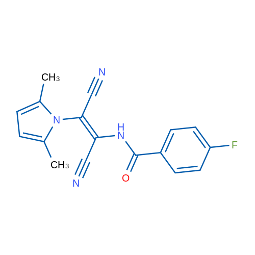 N-[(1E)-1,2-Dicyano-2-(2,5-dimethyl-1H-pyrrol-1-yl)eth-1-en-1-yl]-4-fluorobenzamide 1g