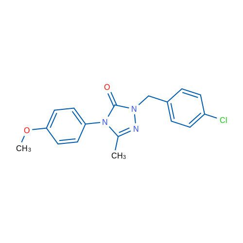 1-[(4-Chlorophenyl)methyl]-4-(4-methoxyphenyl)-3-methyl-4,5-dihydro-1H-1,2,4-triazol-5-one 1g