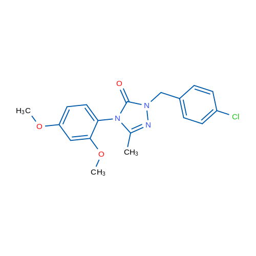 1-[(4-Chlorophenyl)methyl]-4-(2,4-dimethoxyphenyl)-3-methyl-4,5-dihydro-1H-1,2,4-triazol-5-one 1g