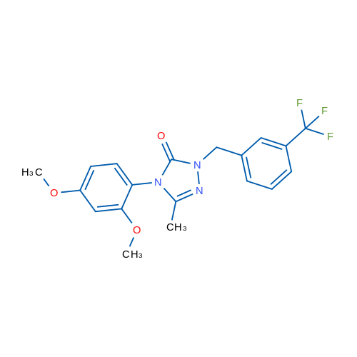 4-(2,4-Dimethoxyphenyl)-3-methyl-1-{[3-(trifluoromethyl)phenyl]methyl}-4,5-dihydro-1H-1,2,4-triazol-5-one 1g