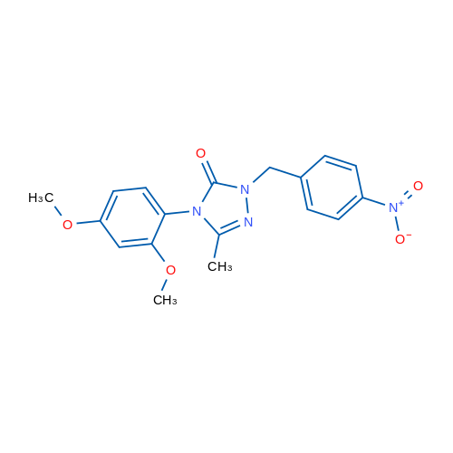 4-(2,4-Dimethoxyphenyl)-3-methyl-1-[(4-nitrophenyl)methyl]-4,5-dihydro-1H-1,2,4-triazol-5-one 1g