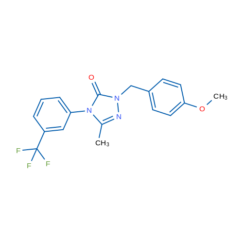 1-[(4-Methoxyphenyl)methyl]-3-methyl-4-[3-(trifluoromethyl)phenyl]-4,5-dihydro-1H-1,2,4-triazol-5-one 1g