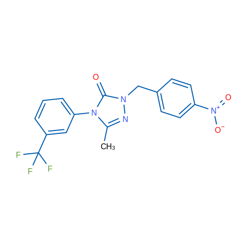3-Methyl-1-[(4-nitrophenyl)methyl]-4-[3-(trifluoromethyl)phenyl]-4,5-dihydro-1H-1,2,4-triazol-5-one 1g