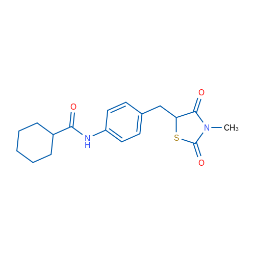 N-{4-[(3-methyl-2,4-dioxo-1,3-thiazolidin-5-yl)methyl]phenyl}cyclohexanecarboxamide 1g