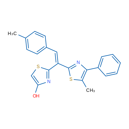 2-[(E)-1-(5-Methyl-4-phenyl-1,3-thiazol-2-yl)-2-(4-methylphenyl)ethenyl]-1,3-thiazol-4-ol 1g