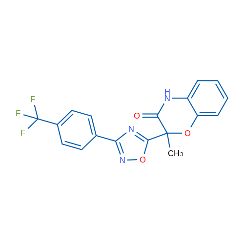 2-Methyl-2-{3-[4-(trifluoromethyl)phenyl]-1,2,4-oxadiazol-5-yl}-3,4-dihydro-2H-1,4-benzoxazin-3-one 1g