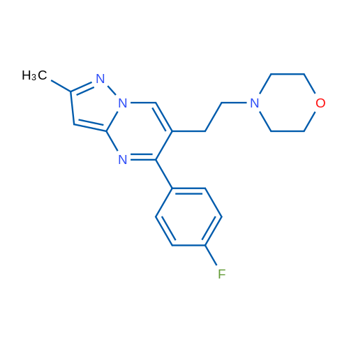 4-{2-[5-(4-fluorophenyl)-2-methylpyrazolo[1,5-a]pyrimidin-6-yl]ethyl}morpholine 1g
