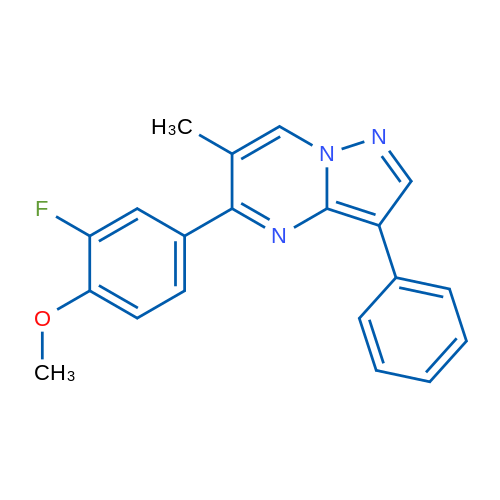 5-(3-Fluoro-4-methoxyphenyl)-6-methyl-3-phenylpyrazolo[1,5-a]pyrimidine 1g