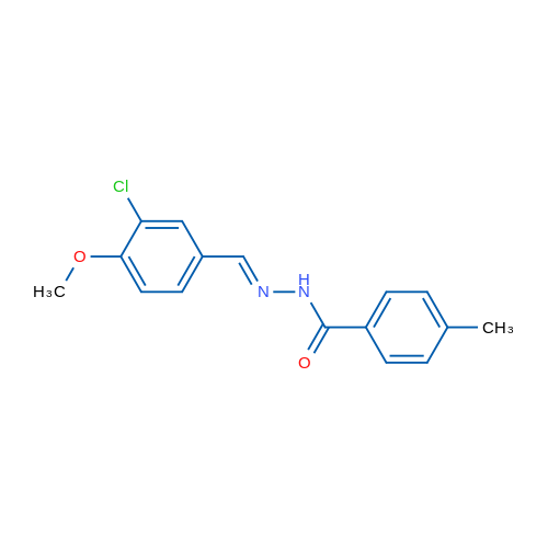 N'-[(1E)-(3-Chloro-4-methoxyphenyl)methylidene]-4-methylbenzohydrazide 1g