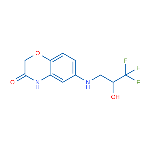 6-[(3,3,3-Trifluoro-2-hydroxypropyl)amino]-3,4-dihydro-2H-1,4-benzoxazin-3-one 1g