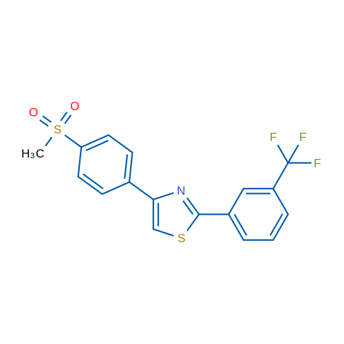 4-(4-Methanesulfonylphenyl)-2-[3-(trifluoromethyl)phenyl]-1,3-thiazole 10mg